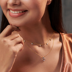 Swaying Beads Diamond Necklace