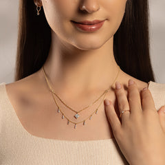 Celestial Canopy Multi Layer  Diamond Necklace