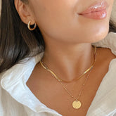Gold Necklace Coin Necklaces for Women Gold Filled Necklace Dainty Necklace Pendant Necklace Layered Necklace